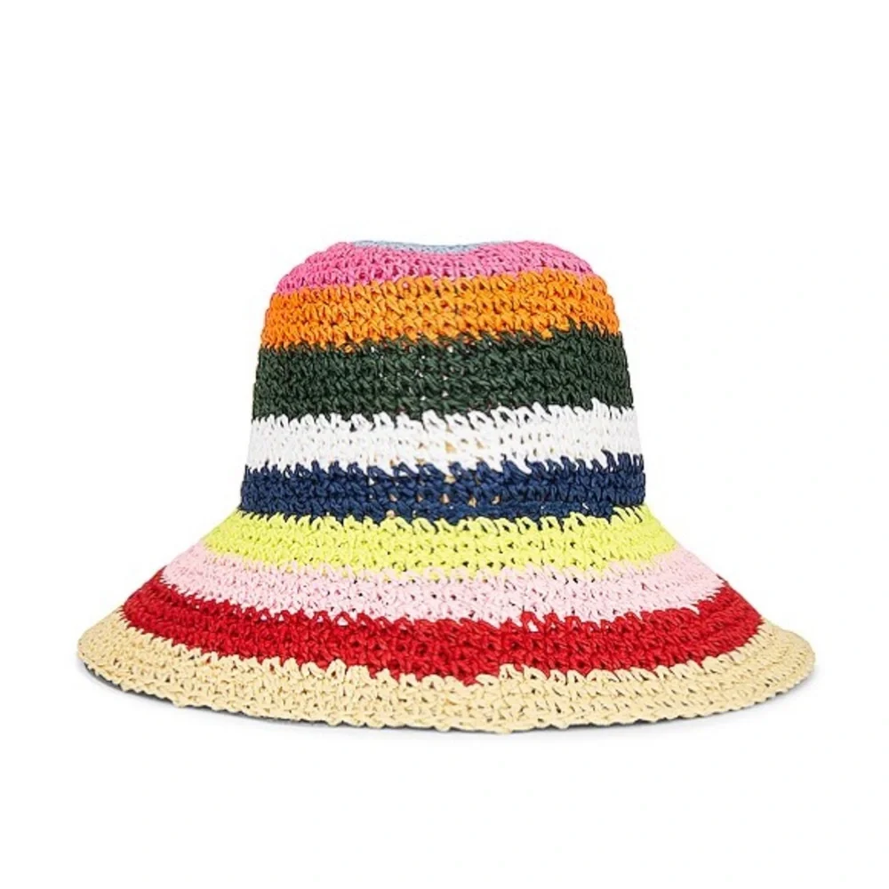 Hat Attack Remy Multi Bucket Hat in Pink Stripe NWT OS - Picture 3 of 3